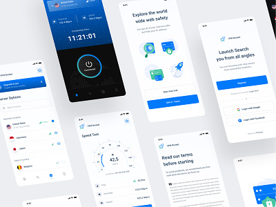 VPN Rocket 🚀 branding browser connect connecting connections dark disconnect internet network privacy product provacy proxy secure security server ui8 vpn vpn app vpn service