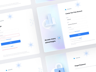 Saas onboarding 3d account analytics aventik dashboard dimas arya email forgot password form incorrect login login web onboarding password register reset sales platform sign in sign up system ui