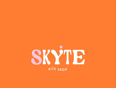 SKYTE kite shop logotype branding design graphic design illustration logo