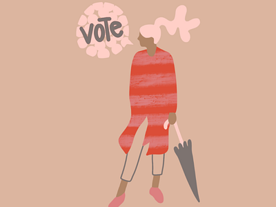 Vote colors design draw election illustration ipad procreate procreateapp sketch umbrella vector vote woman