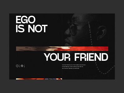 Ego Is Not Your Friend Pt. 3 dark editorial ego experimental hero landing ui web banner
