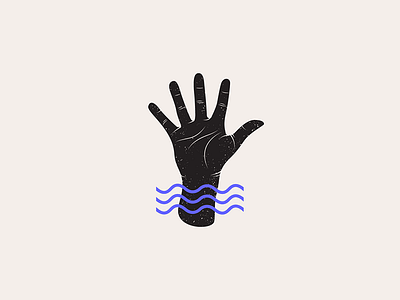 Drowning drowning flat hand illustration vector