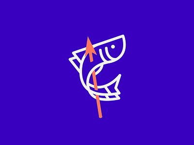 F for Fishing 36 days of type f fish fishing icon letter logo typography