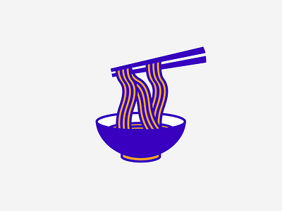 N for Noodles 36 days of type custom type icon illustration logo n noodles ramen vector