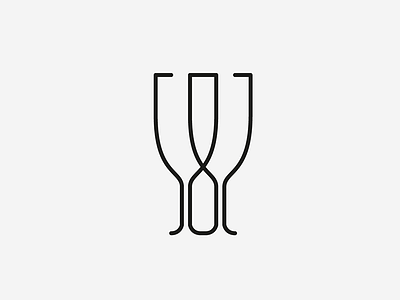 W for Wine 36 days of type glass illustration logo minimalist typography vector w wine