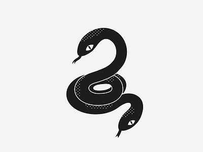 2 for Two-Headed Snake 2 36 days of type creatures illustration logo minimalist mythology serpent snake typography vector