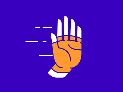 5 for High Five 36 days of type 5 hand high five icon illustration minimalist vector