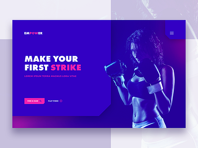 Landing Page - Female Fight Club club desktop digital fight hero landing sports ui website