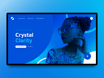 Optometrist Resource Directory Landing Page blue glasses hero landing page optometry ui user experience user interface ux