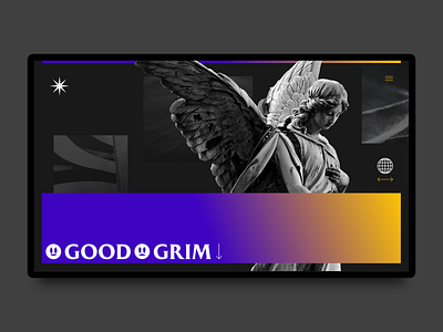 Good & Grim Landing Page - Good Version concept design good grim landing page minimal ui ux web design website