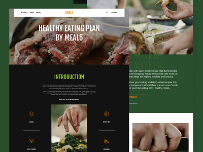 Meal5 Home Page Concept clean website design dailyui design ui uidesign userinterface ux website