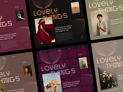 LOVELY THINGS - SQUARE GRID animation challenge clean creative fashion girl grid interaction interface photo portfolio sketch square typography ui ux web web design webdesign website