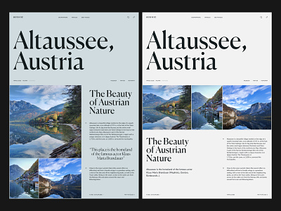 Travel Guide - Layout article austria clean creative interaction interface landing landing page layout photo portfolio sketch travel typography ui ux web webdesign website