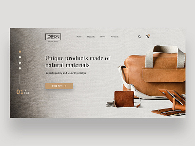 Lovern Leather Goods clean creative e commerce inspiration leather luxury ui ux