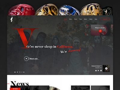 Hollywood Undead - website concept clean creative hollywood undead inspiration interface music ui ux web