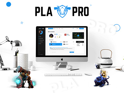 PlaPro - Web Service clean clear cybersport games interface minimal ui ux web webdesign