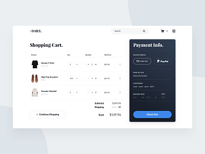 Daily UI #02 - Checkout clean clear creative dailyui design ecommerce free freebie inspiration interface minimal sketch ui uikit ux web webdesign