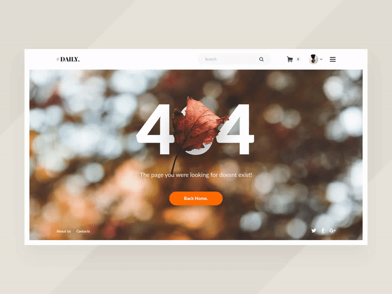 Daily UI #08 - 404 Page