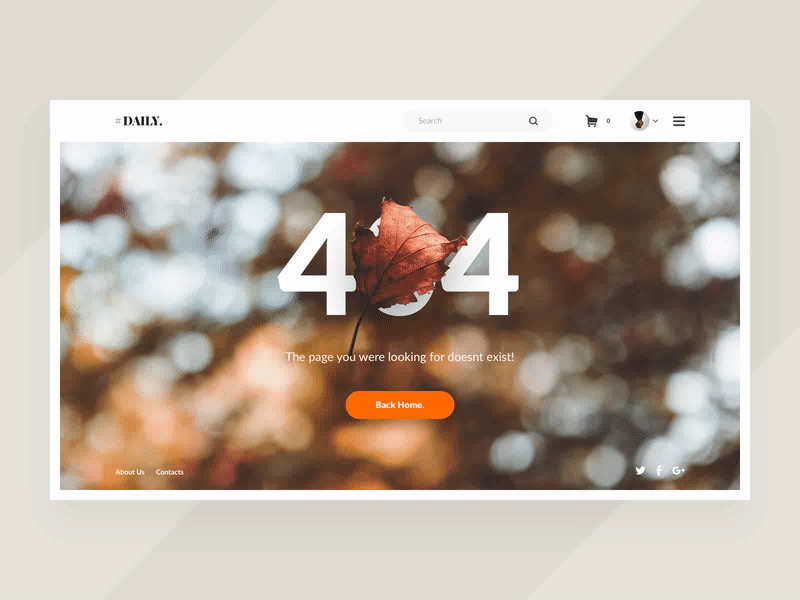 Daily UI #08 - 404 Page 404 clean clear creative dailyui design ecommerce free freebie inspiration interface minimal sketch ui uikit ux web webdesign