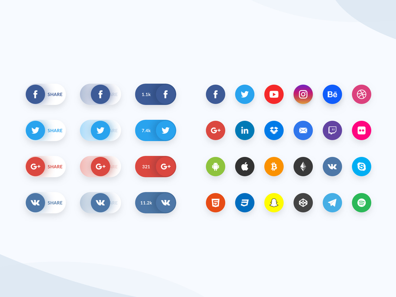 Daily Ui #10 - Social Share By Anton Pecheritsa On Dribbble