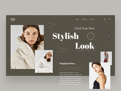 FSHN - Stylish Look clean clear creative dailyui design ecommerce fashion grid inspiration interface navigation porfolio sketch typography ui ux web webdesign website woman