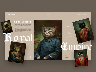 Art * East - Royal Empire art cats clean clear creative dailui design grid inspiration interaction interface porfolio royal sketch typography ui ux web webdesign website