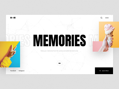 MIND - Memories clean clear creative dailui design grid ice cream inspiration interaction interface mind minimal porfolio sketch typography ui ux web webdesign website