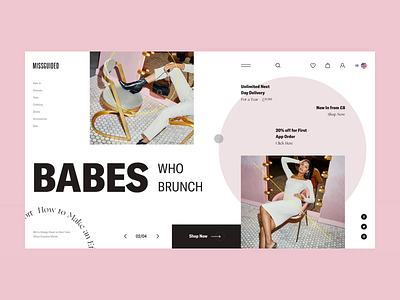 MISSGUIDED - Interaction Vol. 1 clean clear creative dailui design ecommerce grid inspiration interaction interface missguided porfolio sketch typography ui ux web webdesign website woman