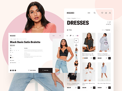 MISSGUIDED - New Project clean clear creative dailui design ecommerce grid inspiration interaction interface missguided porfolio sketch typography ui ux web webdesign website woman