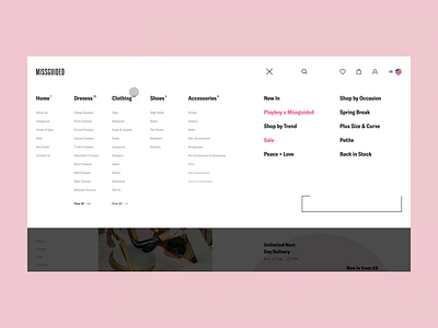 MISSGUIDED - Interaction Vol. 3 clean clear creative dailui design ecommerce grid inspiration interaction interface missguided porfolio sketch typography ui ux web webdesign website woman