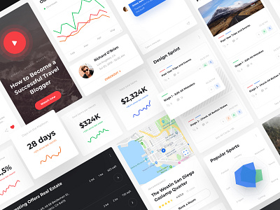 Alaska UI Kit - New Update adobe xd cards clean creative design figma free inspiration interface landing page navigation portfolio sketch ui uikit ux web webdesign website widgets