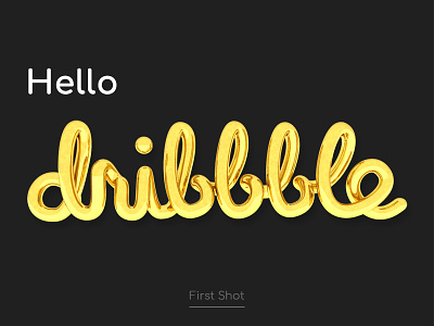 Hello Dribbble ! c4d debut first shot hello dribbble