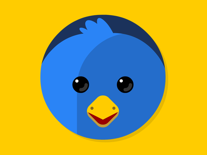 Twitterific flat icon by Yoolk on Dribbble