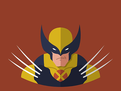 Wolverine flat flatdesign vector vectorart