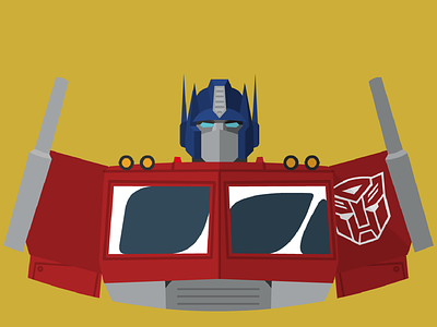 Optimus Prime flat transformers vector