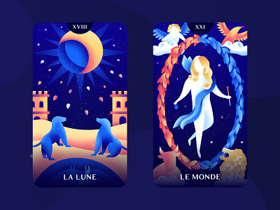 Marseille Tarot - 4 card illustration tarot vector