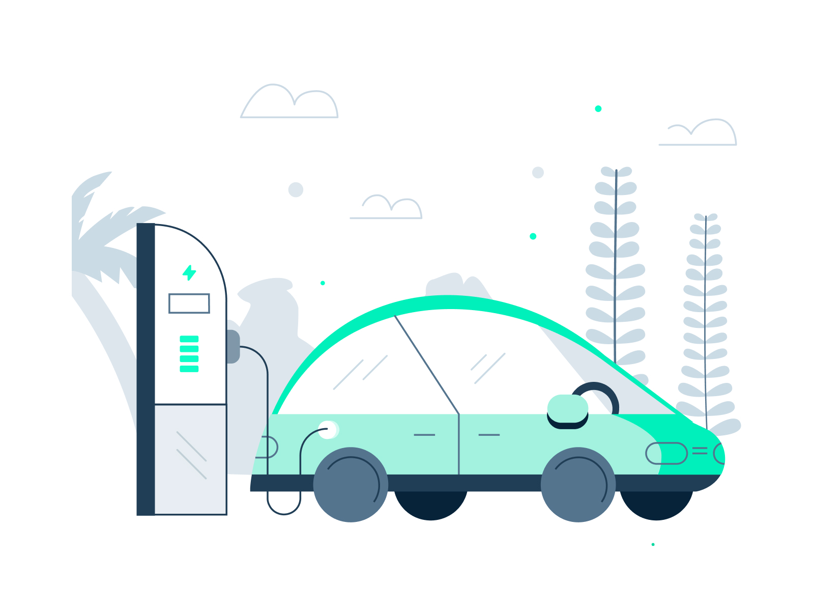 Electric car by DODB on Dribbble