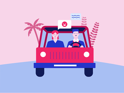 Carpool discussion car carpool carpooling illustration vector
