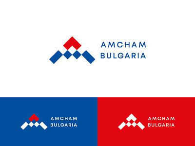 AmCham Bulgaria Logo Concept america blue blue and white branding bulgaria chamber of commerce design international logo logo design logodesign logomark mark red shevica shevitsa tradition traditional usa vector