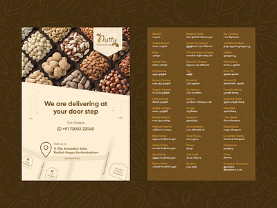 Nutty - The place for dry fruit (Flyer/Handout) advertising graphic design