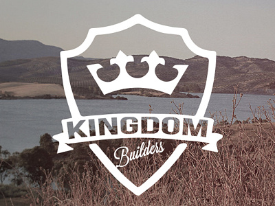 Kingdom Builders badge builders crown kingdom logo vintage