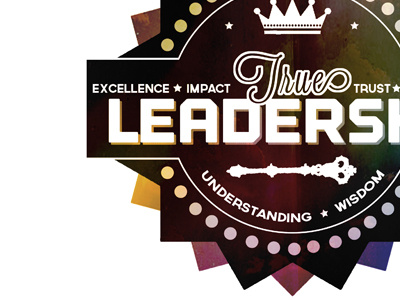 Leadership Badge badge crown leadership logo scepter true vintage