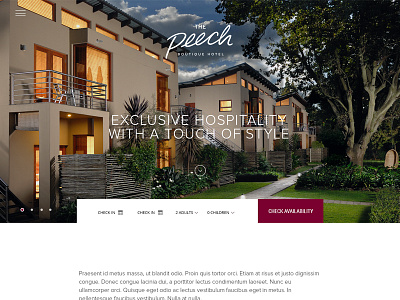 The Peech Hotel booking boutique homepage hotel website
