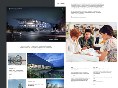 Architect website architect architecture clean grid homepage
