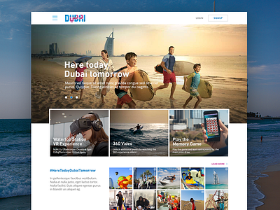 Campaign homepage gamification homepage travel