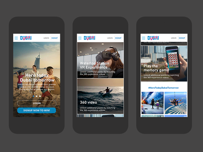 Gamification campaign mobile designs