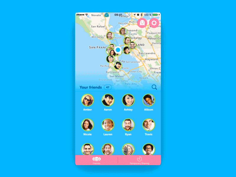 Keep up with your friends in real-time