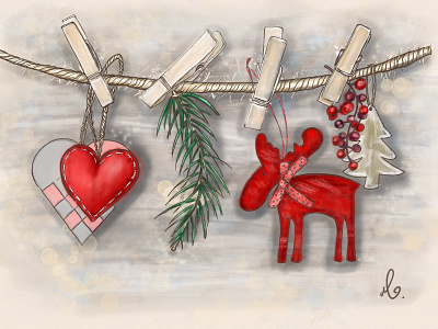 Merry Christmas illustration :) digital art digital artist digital illustration illustration illustration art illustrator ipadpro ipadproart merry christmas procreate procreate app