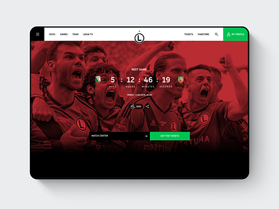 Legia Warsaw Website - Pre-game Counter