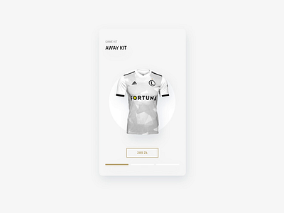 Legia Warsaw Mobile App - Product Card animation app ecommerce football mobile principle products soccer sports ui user experience user interface ux